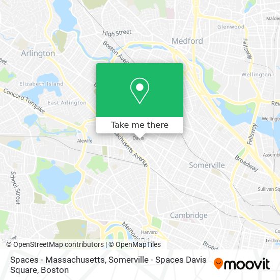 Spaces - Massachusetts, Somerville - Spaces Davis Square map