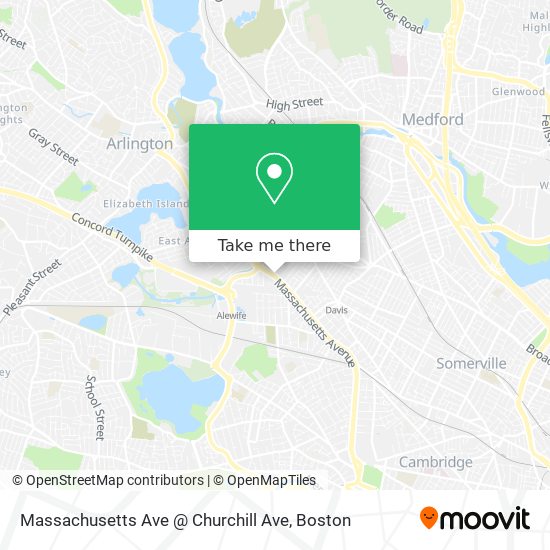 Massachusetts Ave @ Churchill Ave map