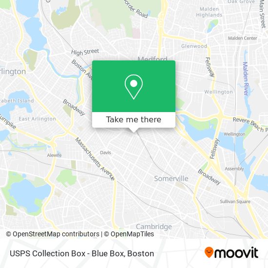 USPS Collection Box - Blue Box map