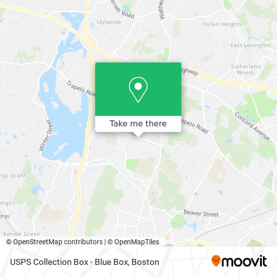 Mapa de USPS Collection Box - Blue Box