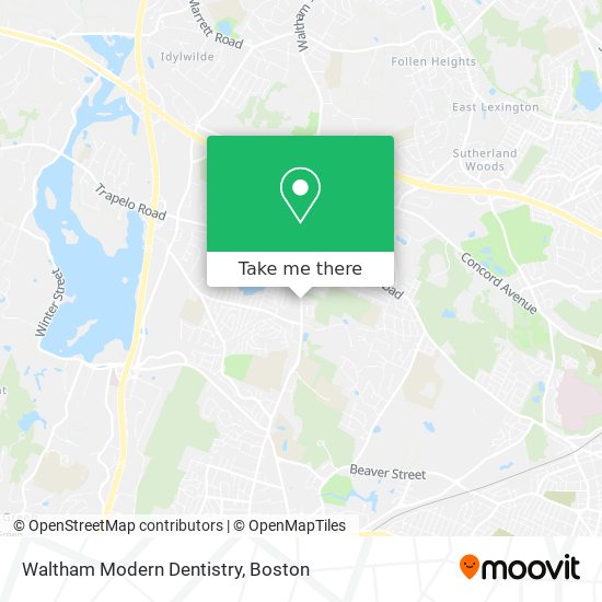 Mapa de Waltham Modern Dentistry