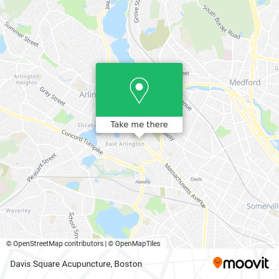 Mapa de Davis Square Acupuncture