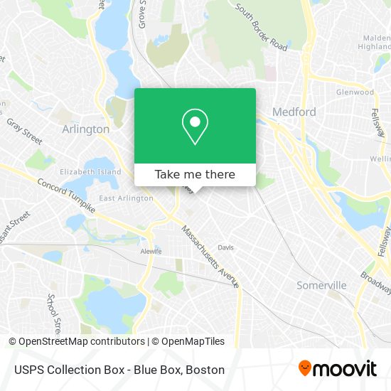 USPS Collection Box - Blue Box map