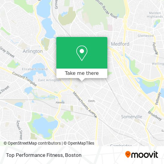 Top Performance Fitness map