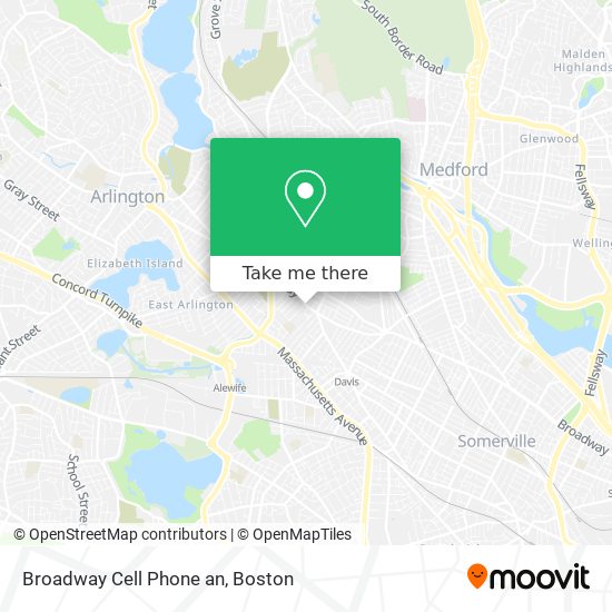 Mapa de Broadway Cell Phone an