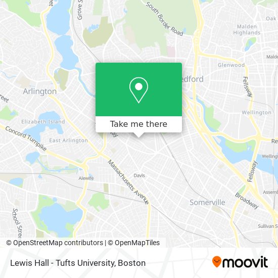 Lewis Hall - Tufts University map