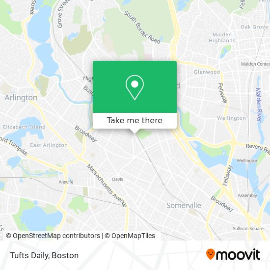 Tufts Daily map