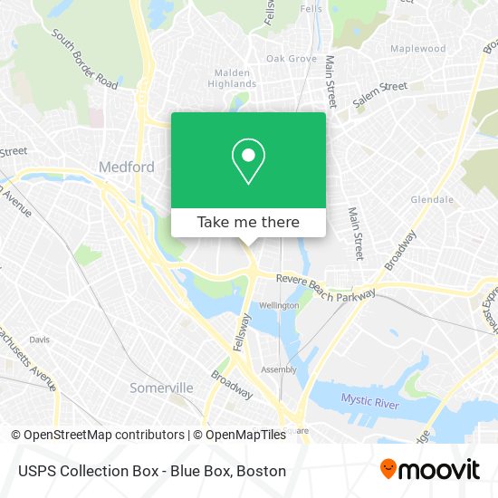 USPS Collection Box - Blue Box map