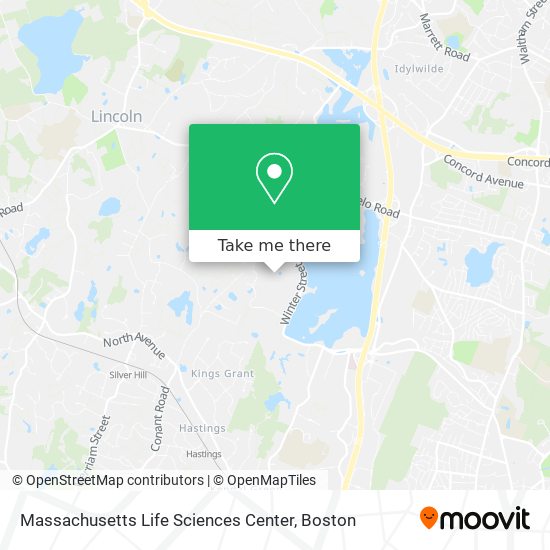 Mapa de Massachusetts Life Sciences Center