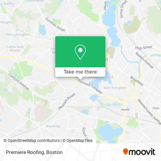 Premiere Roofing map