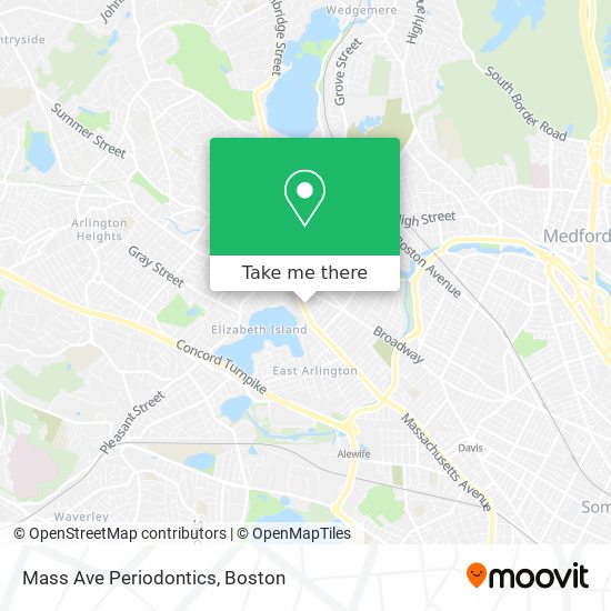 Mass Ave Periodontics map