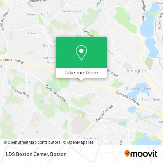 LDS Boston Center map