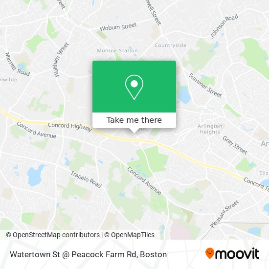 Watertown St @ Peacock Farm Rd map