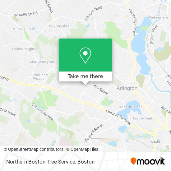 Mapa de Northern Boston Tree Service