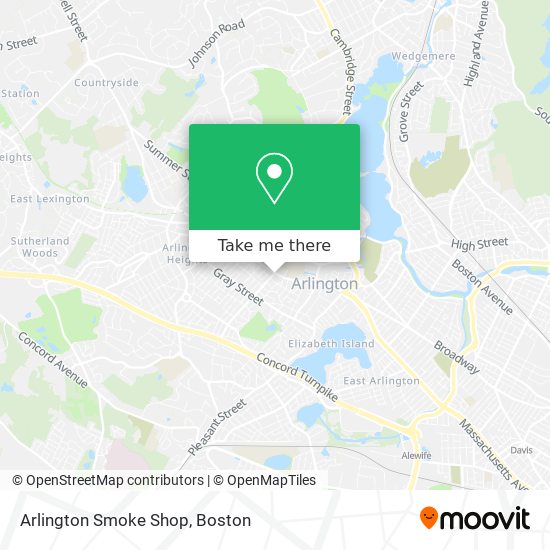 Mapa de Arlington Smoke Shop