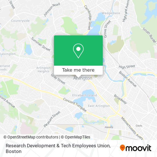 Research Development & Tech Employees Union map