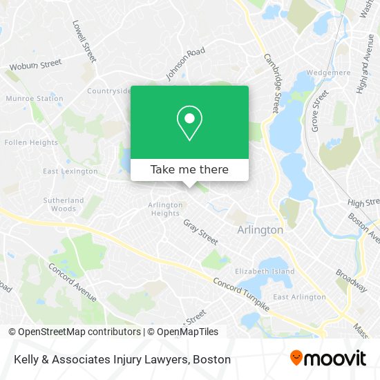 Kelly & Associates Injury Lawyers map