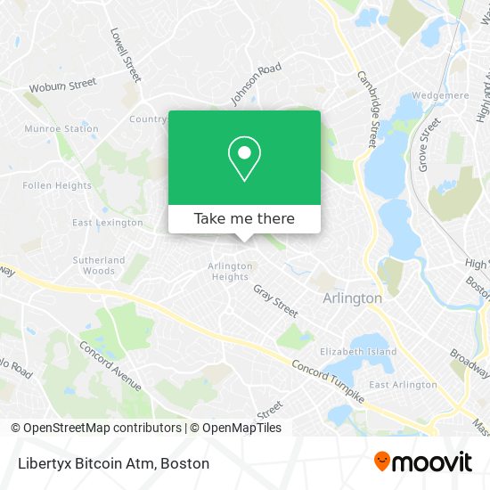 Mapa de Libertyx Bitcoin Atm