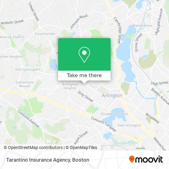 Mapa de Tarantino Insurance Agency