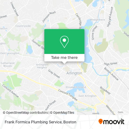 Mapa de Frank Formica Plumbing Service