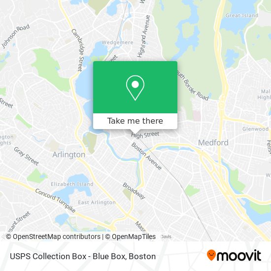 USPS Collection Box - Blue Box map