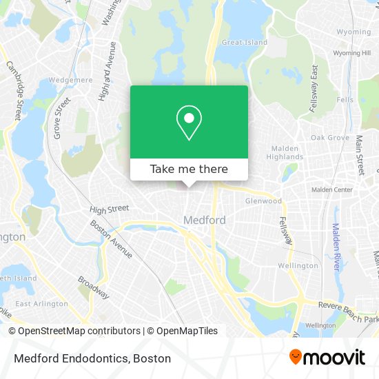 Mapa de Medford Endodontics