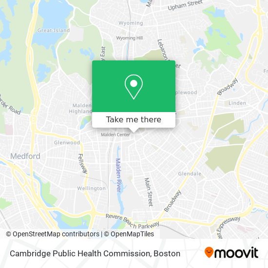 Cambridge Public Health Commission map