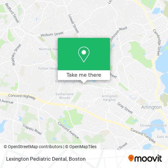 Lexington Pediatric Dental map