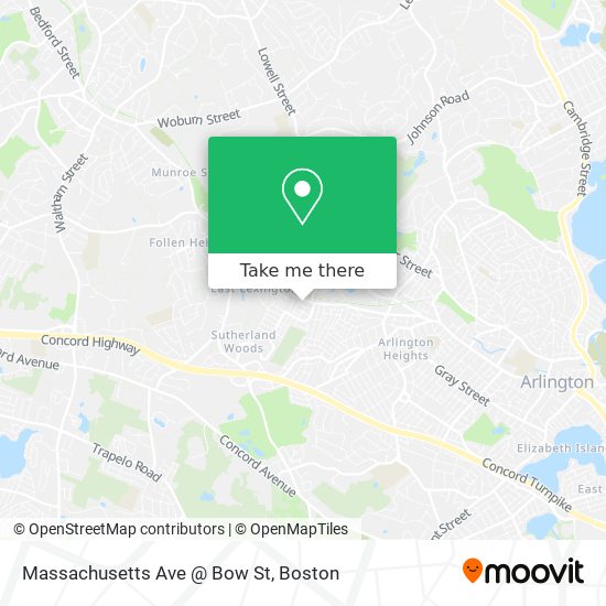 Massachusetts Ave @ Bow St map