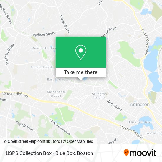 Mapa de USPS Collection Box - Blue Box