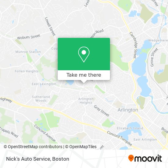 Nick's Auto Service map