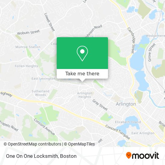 One On One Locksmith map