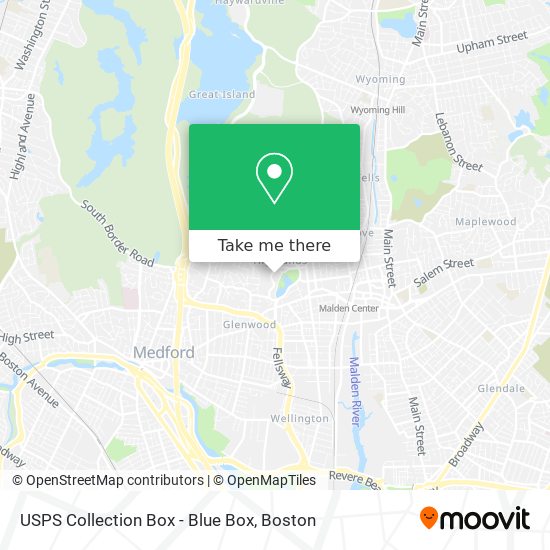 USPS Collection Box - Blue Box map