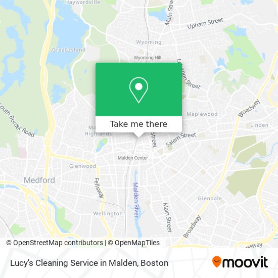 Mapa de Lucy's Cleaning Service in Malden