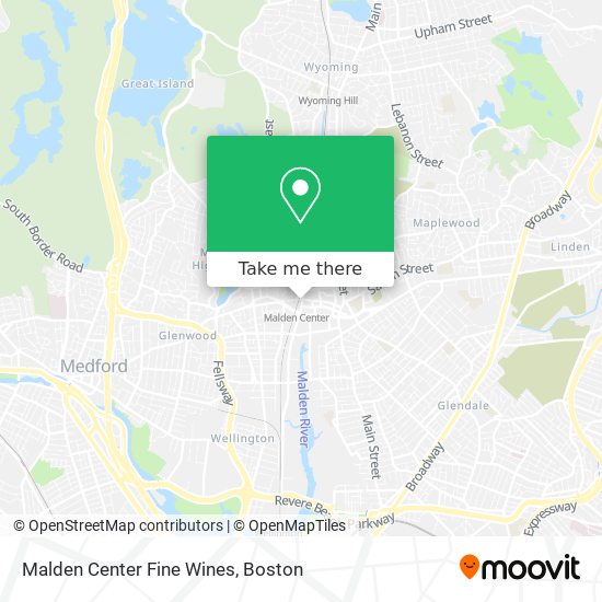 Malden Center Fine Wines map