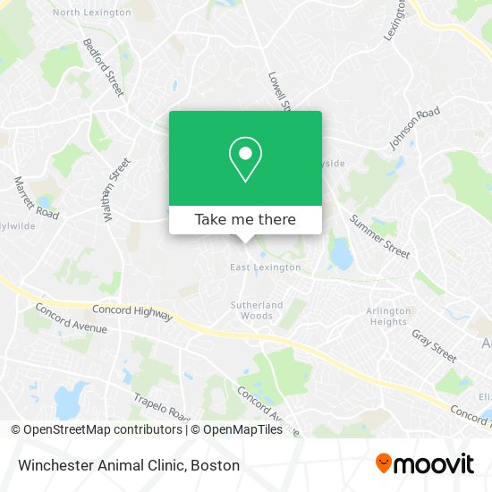 Winchester Animal Clinic map