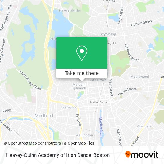 Mapa de Heavey-Quinn Academy of Irish Dance