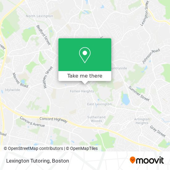 Mapa de Lexington Tutoring