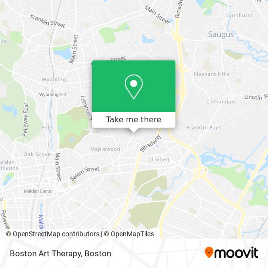 Boston Art Therapy map