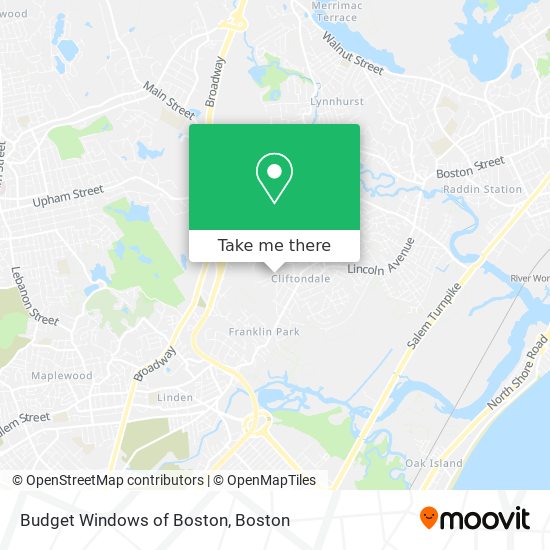 Budget Windows of Boston map