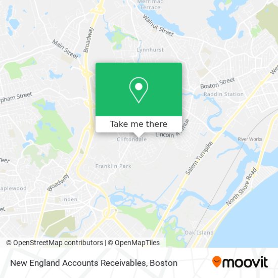 Mapa de New England Accounts Receivables