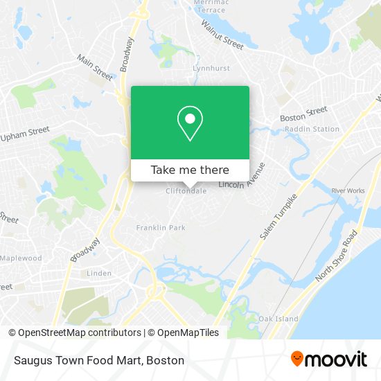 Saugus Town Food Mart map