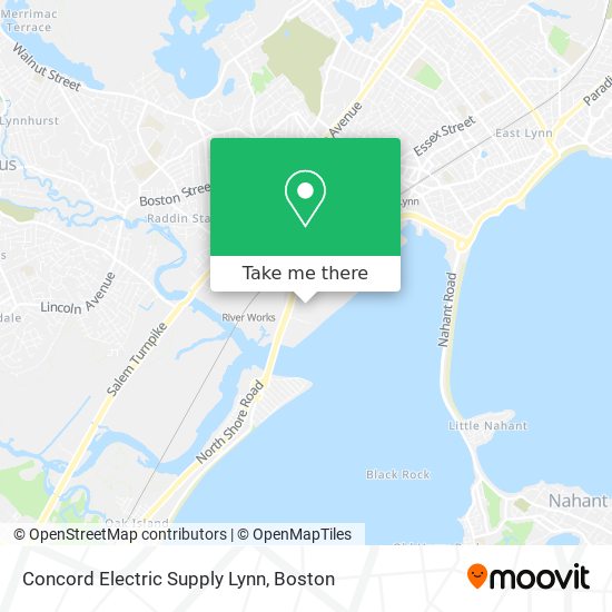 Mapa de Concord Electric Supply Lynn