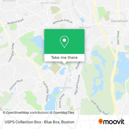 USPS Collection Box - Blue Box map