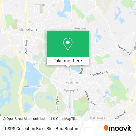 USPS Collection Box - Blue Box map