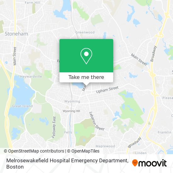 Melrosewakefield Hospital Emergency Department map