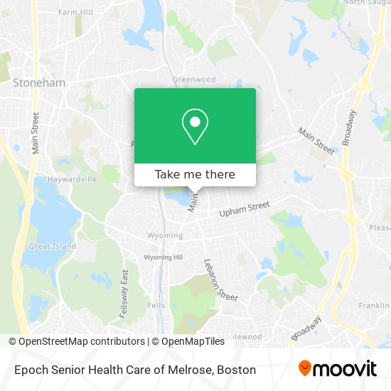 Epoch Senior Health Care of Melrose map