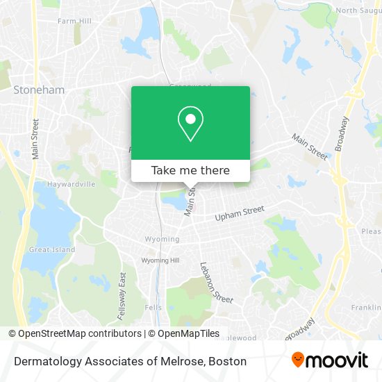 Dermatology Associates of Melrose map