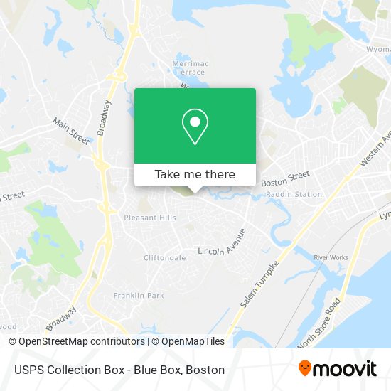 USPS Collection Box - Blue Box map