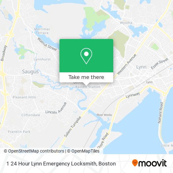 1 24 Hour Lynn Emergency Locksmith map